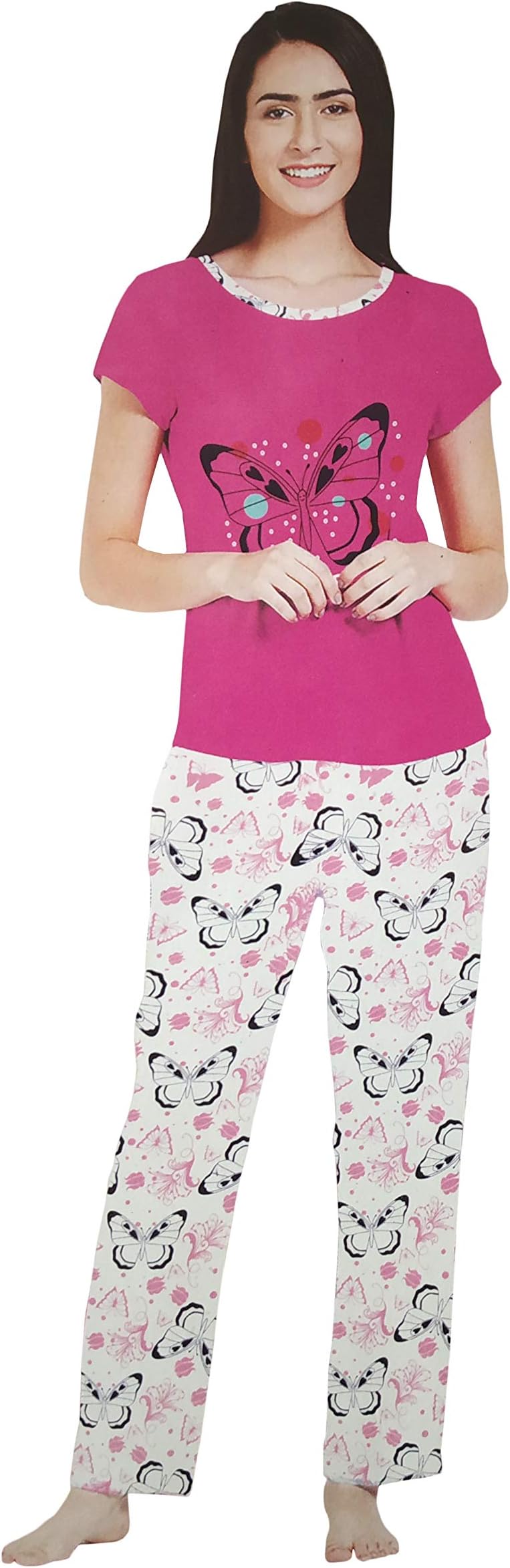 Women's Cotton Pyjama Night Suit Sets (Colour and Combo May Vary)