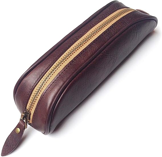 Amazon Refinia ペンケース 革 大容量 本革