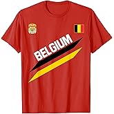 Belgian Football Soccer Ball Travel Jersey Allez La Belgique T-Shirt