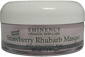 Eminence Organic Skincare Strawberry Rhubarb Masque with Vegan Friendly Hyaluronic Acid, 2 Fluid Ounce