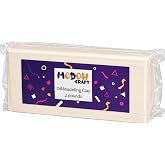 MODOH Reusable and Non-Drying Oil-Based Plasticine Modeling Clay | Professional non-toxic sulfur-free clay for artists, kids &amp; adults. Reusable, no bake needed（Cream white 2lb）