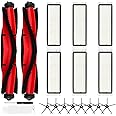 Q5 Replacement Accessories Kit Compatible with Roborock Q5 / Q5+ Plus Robot Vacuum, 2 Main Brushes, 6 HEPA Filters, 8 Side Brushes, 1 Cleaning Tool, 1 Screwdriver (Not for Q5 Max / Q5 Pro)