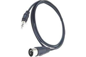 zdyCGTime 5ft 5-Pin Din Male to 3.5mm(1/8in) Stereo Male Professional Audio Cable for Bang & Olufsen, Naim, Quad...Stereo Sys