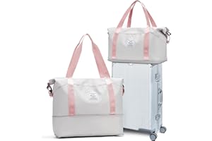 WONHOX Travel Duffel Bag, Sports Tote Gym Bag, Shoulder Weekender Overnight Bag for Women