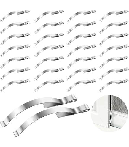 Aluminum Channel Screen Holders 20-Pack Stainless Steel Window Screen ...