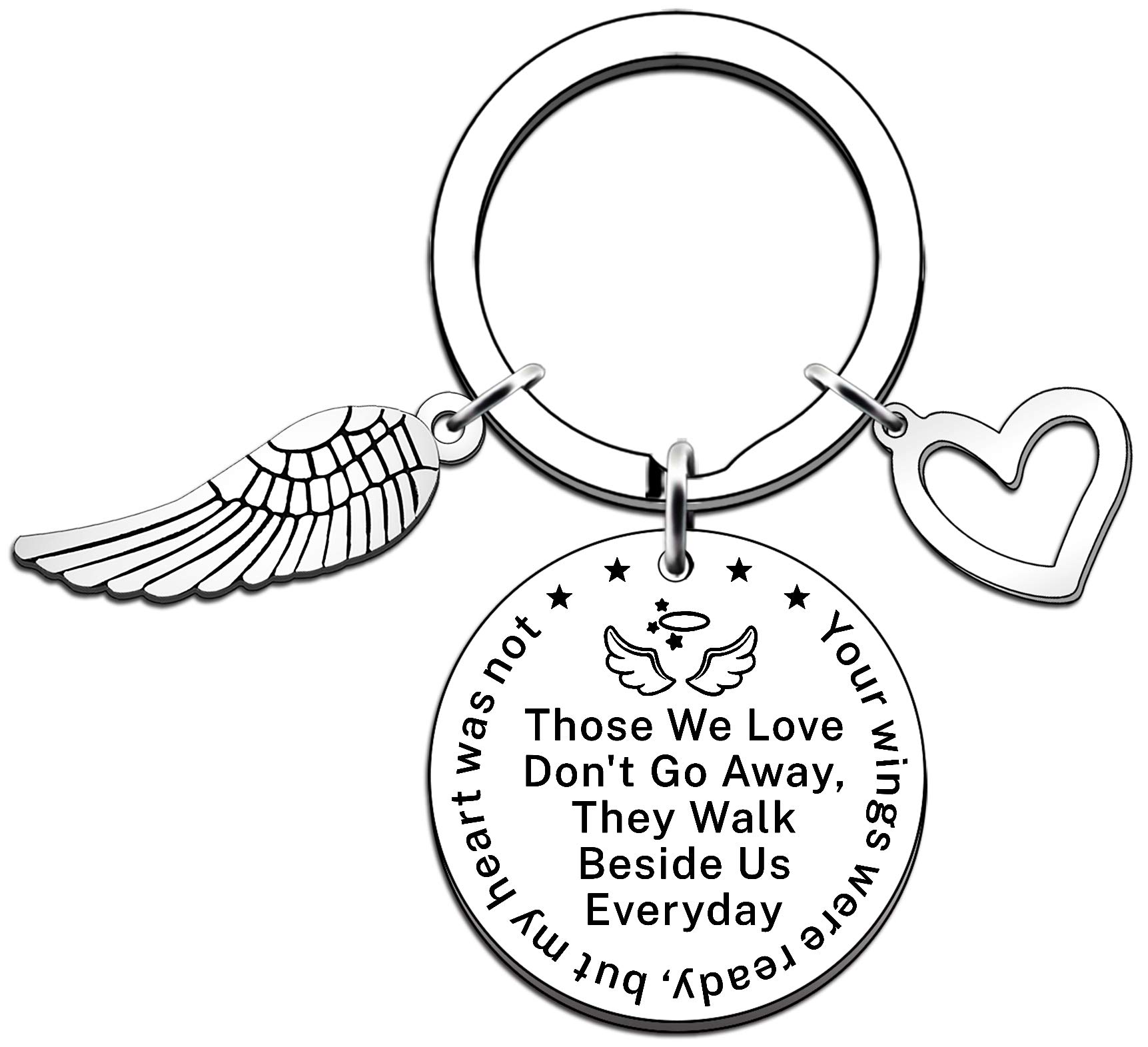 JMIMO Memorial Gifts Memorial Keyring Sympathy Gift in Memory of Loved One Wing Keyring Memorial Gifts for Loss of Loved One