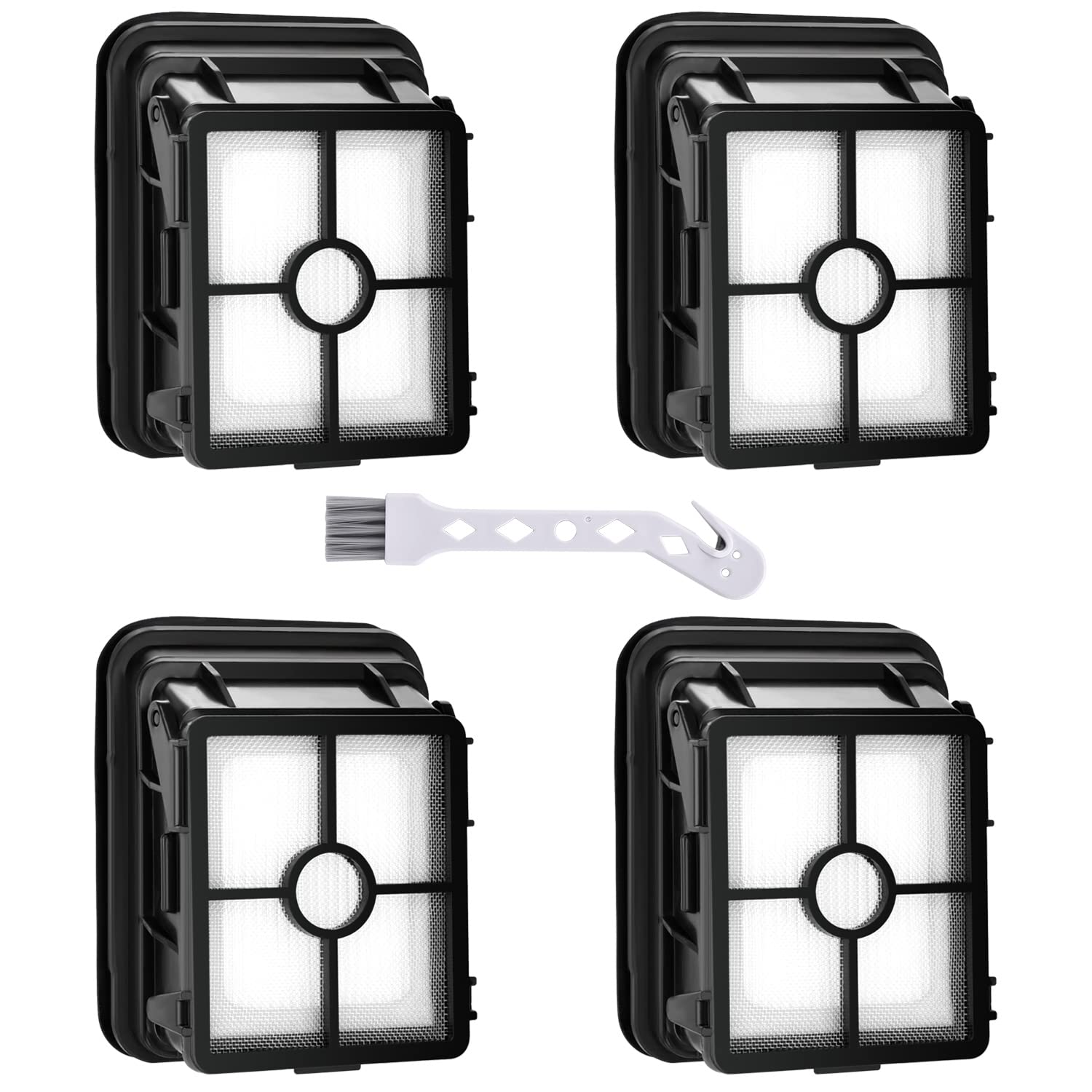 Leadaybetter 4 x 1866 pieces filters for Bissell Crosswave 17132, accessories for Bissell 3-in-1 accessories wet and dry vacuum cleaner and Crosswave 2225N Pet Pro filter.