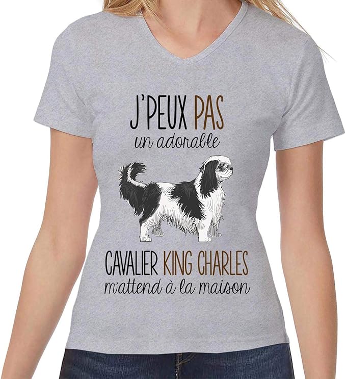 Cavalier King Charles Désolé Je Peux Pas T Shirt Femme