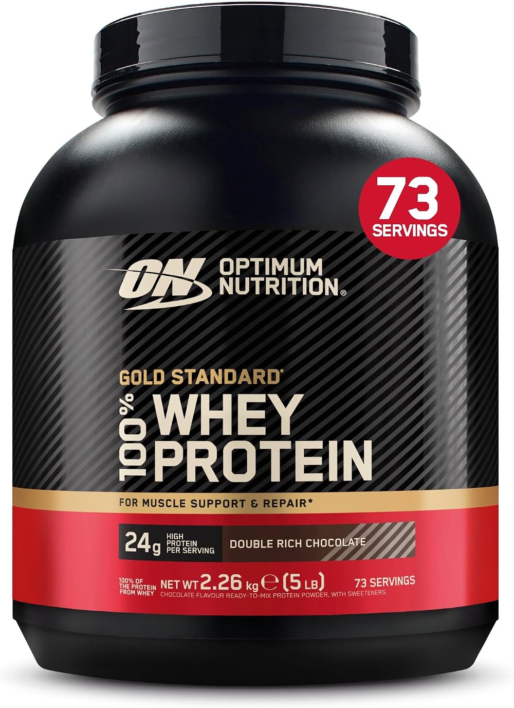 Optimum Nutrition Gold Standard Whey Protein Powder Double Rich Chocolate 2.27