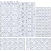 Rubber Feet, 232 Pieces Clear Adhesive Bumper Pads Self Stick Furniture Bumpers Buffer Pads, 4 Shapes for Doors, Cabinets, Dr