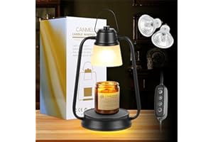 CHENBEN Candle Warmer Lamp with Timer,Electric Candle Warmer Dimmable Candle Lamp Black Top Down Light Heat Candle Wax Melts 
