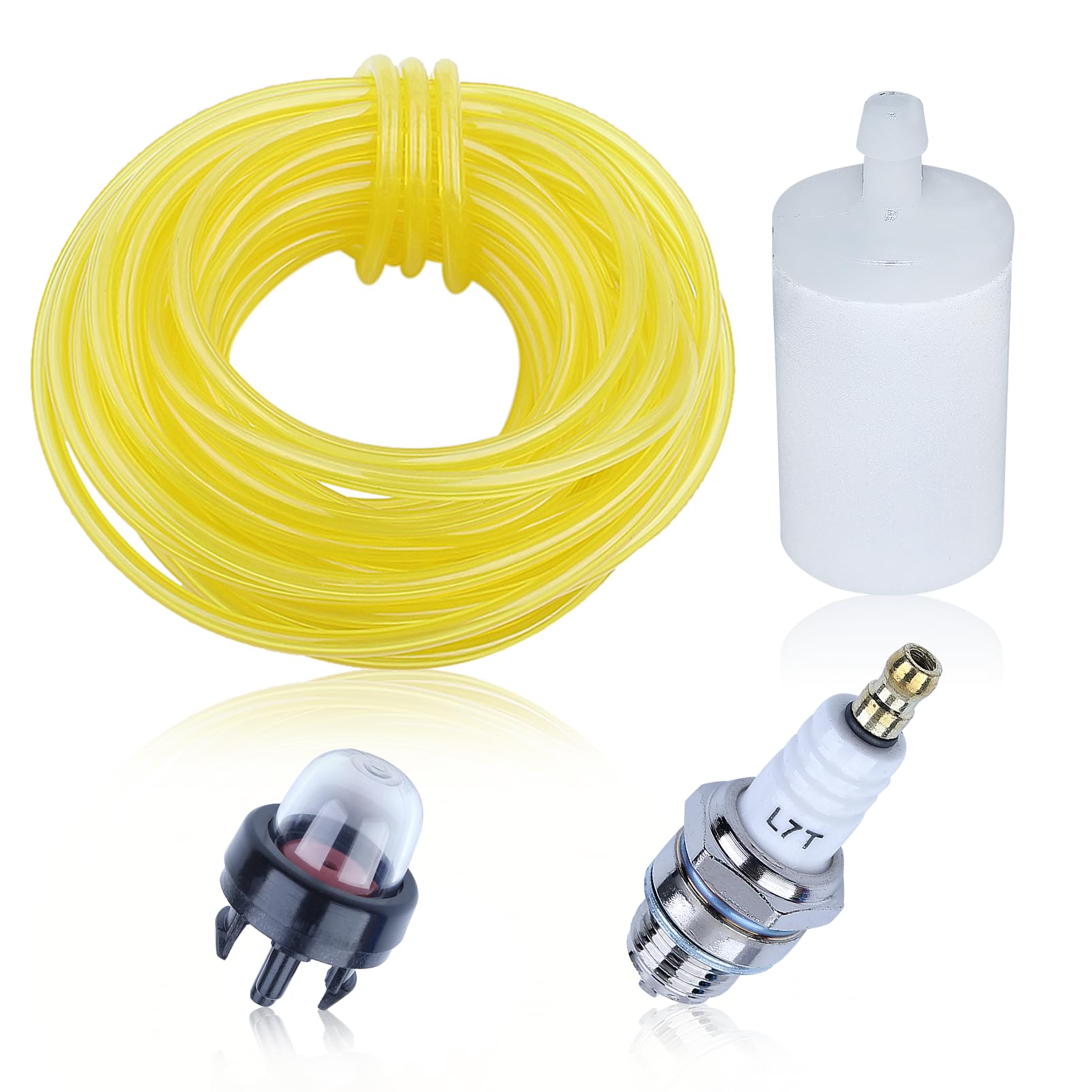 Haishine Primer Bulb Fuel Hose Line Filter Spark Plug Kit For Husqvarna Craftsman Mcculloch Chainsaw Brushcutter Trimmer Strimmer Blower
