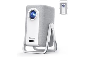ISINBOX [Short Throw/1200ANSI/Built in Apps] 4K Outdoor Projector with WiFi and Bluetooth, Auto Focus Projector with Dual-Mode Stand, Smart Portable Proyector with Netflix/YouTube/PrimeVideo & Dolby
