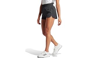 adidas Womens Pacer Training 3-Stripes Woven High-Rise Shorts