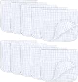 Comfy Cubs Muslin Burp Cloths 50x25 cm Pack of 10 6-Layer 100% Cotton