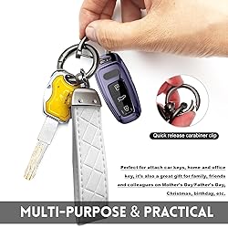 NTNEV Car Genuine Leather Keychain, Universal Key