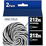 212XL Black Ink Cartridges Remanufactured for Epson