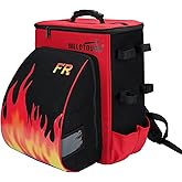 MELOTOUGH Welding Backpack Fire - Resistant Fabric 32.56L Large Capacity Welding Bag for Tools and Helmet Multipurpose Welder Backpack with Multiple Storage and Extra Stickers (Red)