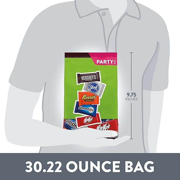 HERSHEY’S ASSORTED CHOCOLATE FLAVORED CANDY PARTY PACK, 30.22 OZ, 1.96 POUNDS