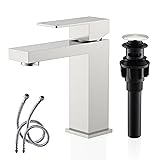 KENES Single Handle Bathroom Sink Faucet, Brushed