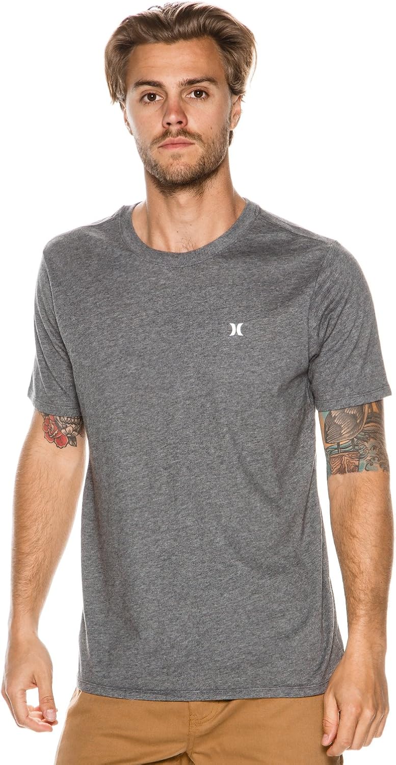 New Hurley Mens Icon DriFit Ss Tee Crew Neck TShirts Clothing
