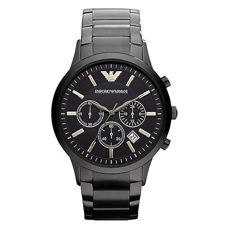 AR2453 for Mens Chronograph Black Dial Watch for Men - Black