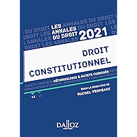 Annales Droit constitutionnel 2021: Méthodologie & sujets corrigés (Annales du droit) (French Edition) book cover