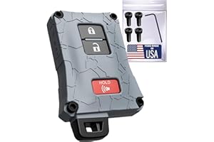 DUBBS HARDWARE Heavy-Duty Key Fob Case Replacement for Toyota Tacoma 16-23, Tundra 20-21, & 4 Runner 20-21 - Rugged Key Protector - Shockproof & Scratch-Resistant - Secure Fit (Cement, Black Screws)