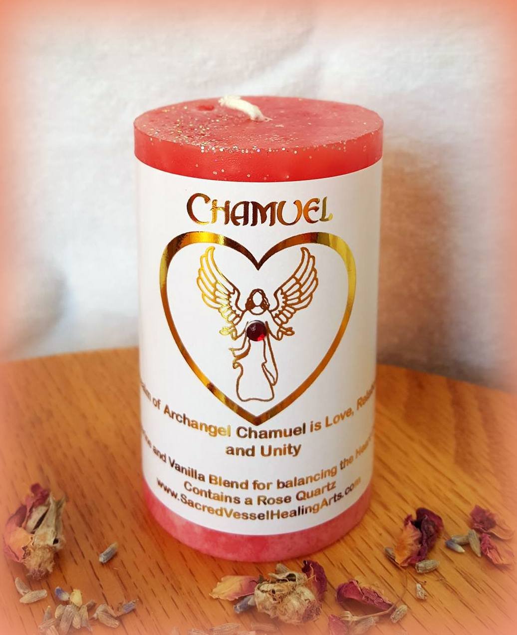 Archangel Chamuel Angel Devotion Candle 2 x 3 Home & Kitchen