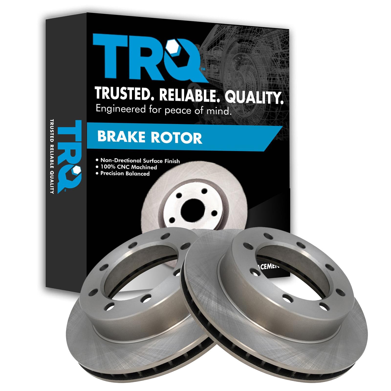Photo 1 of TRQ Front Brake Rotor Set Vented Compatible with 1995-1997 Ford F-250 1997 F-250 HD F-350
