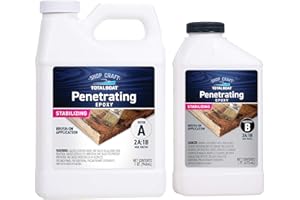 TotalBoat Clear Penetrating Epoxy Wood Sealer Stabilizer for Rot Repair and Restoration (1.5 Quart, Traditional)