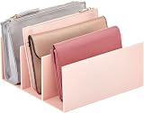 mDesign Clutch Bag Organiser – Light Pink, 5 Slots for Handbags view 4