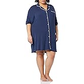 Amazon Essentials Women's Piped Nightshirt (Available in Plus Size)