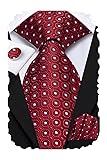 Hi-Tie 63" 70" Ties for Men Silk Extra Long Mens