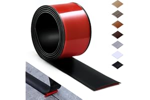 bnell Floor Transition Strip Self Adhesive Vinyl Laminate Floor Cover Strip 3'' Floor Flat Divider Strip for Joining Floor Gaps and Doorway Transitions (10Ft, 7.6cm, Black)