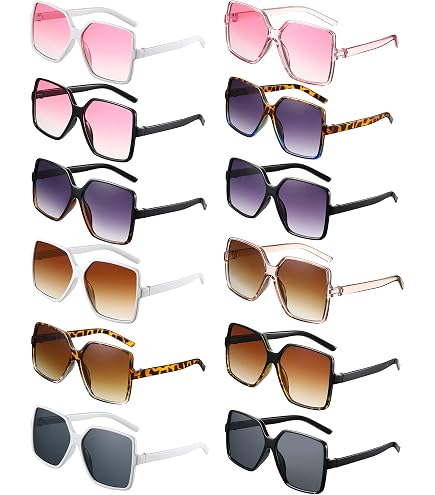 Amazon.com: Frienda 6 Pairs Oversized Sunglasses Vintage  display picture 2