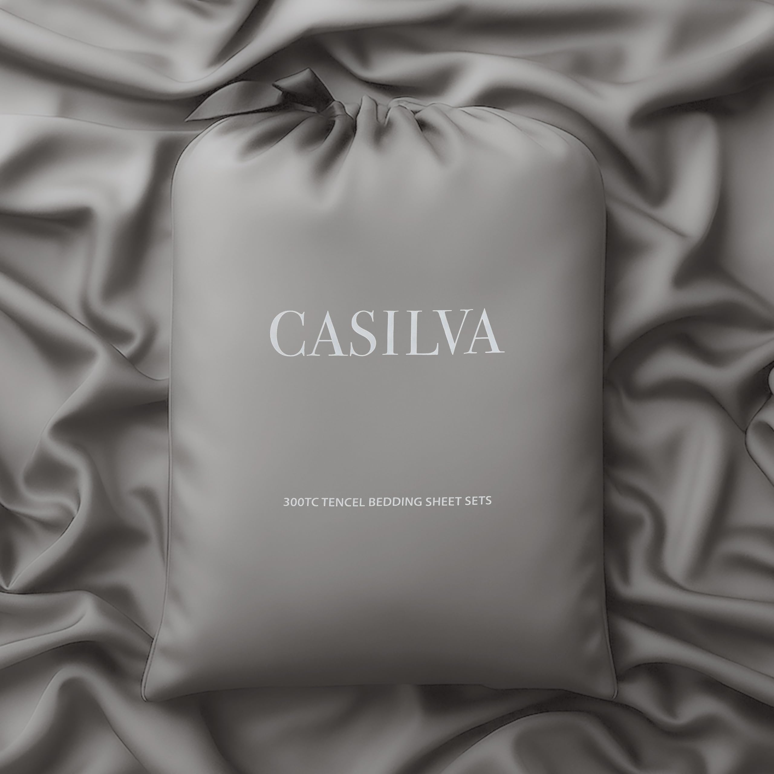 Photo 1 of *MISSING PILLOW CASES AND FITTED SHEETS* CASILVA Eucalyptus Sheets - Infused with Silver for Anti-Odor, Softer Than Silk Fibers, More Cooling Than Cotton - Perfect for Hot Sleepers & Sensitive Skin - 100% Tencel Lyocell - Full Sheet Set