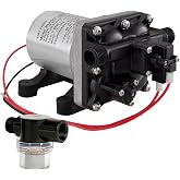 4008-101-A65 12V RV Water Pump replacement, 3.0 GPM, 55 PSI + Strainer | 12V demand pump delivers 3.0 GPM at 55 PSI with a twist-on strainer for protected water flow