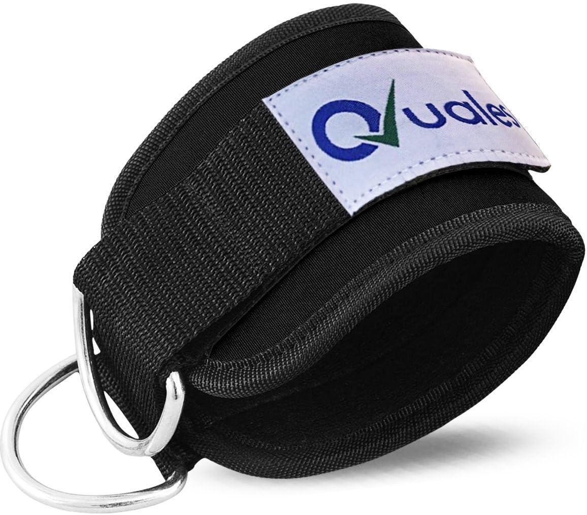 Quales Pro Sport Ankle Straps for Cable Machines for Butt and Leg Weights Exercises Strongest, Most Durable Velcro Designed Not to Fail Under Large Weight.