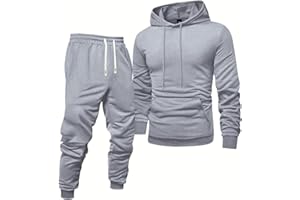 Men's Casual and Jogger Sweatpants Set, Athletic Sweatshirt for Lounge and Workout, Sweatshirt Set for Fall and Winter