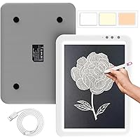 Table Lumineuse A4 Rechargeable Zocelight - Support Intégré, Surface Magnétique, 3 Couleurs, 6 Niveaux De Luminosité - Pour Diamant Painting, Dessin, Décalcomanie