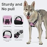 Belababy Dog Harness Front Clip No Pull Adjustable Reflective Pink S view 3