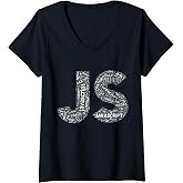 Women's Javascript JS Software Developer Frontend Engineer V-Neck T-Shirt