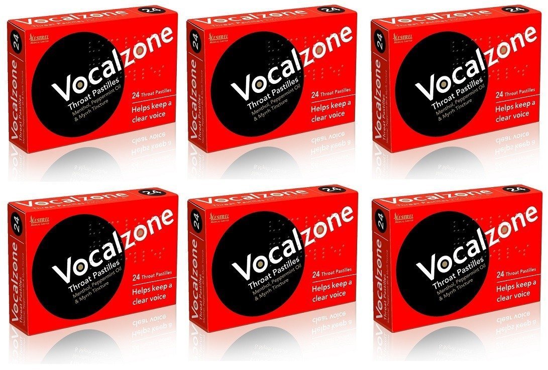 Vocalzone Original | Sore Throat Relief Pastilles | Multi-Pack (6 x 24)
