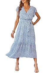 PRETTYGARDEN Women's Summer Floral Boho Dress Wrap