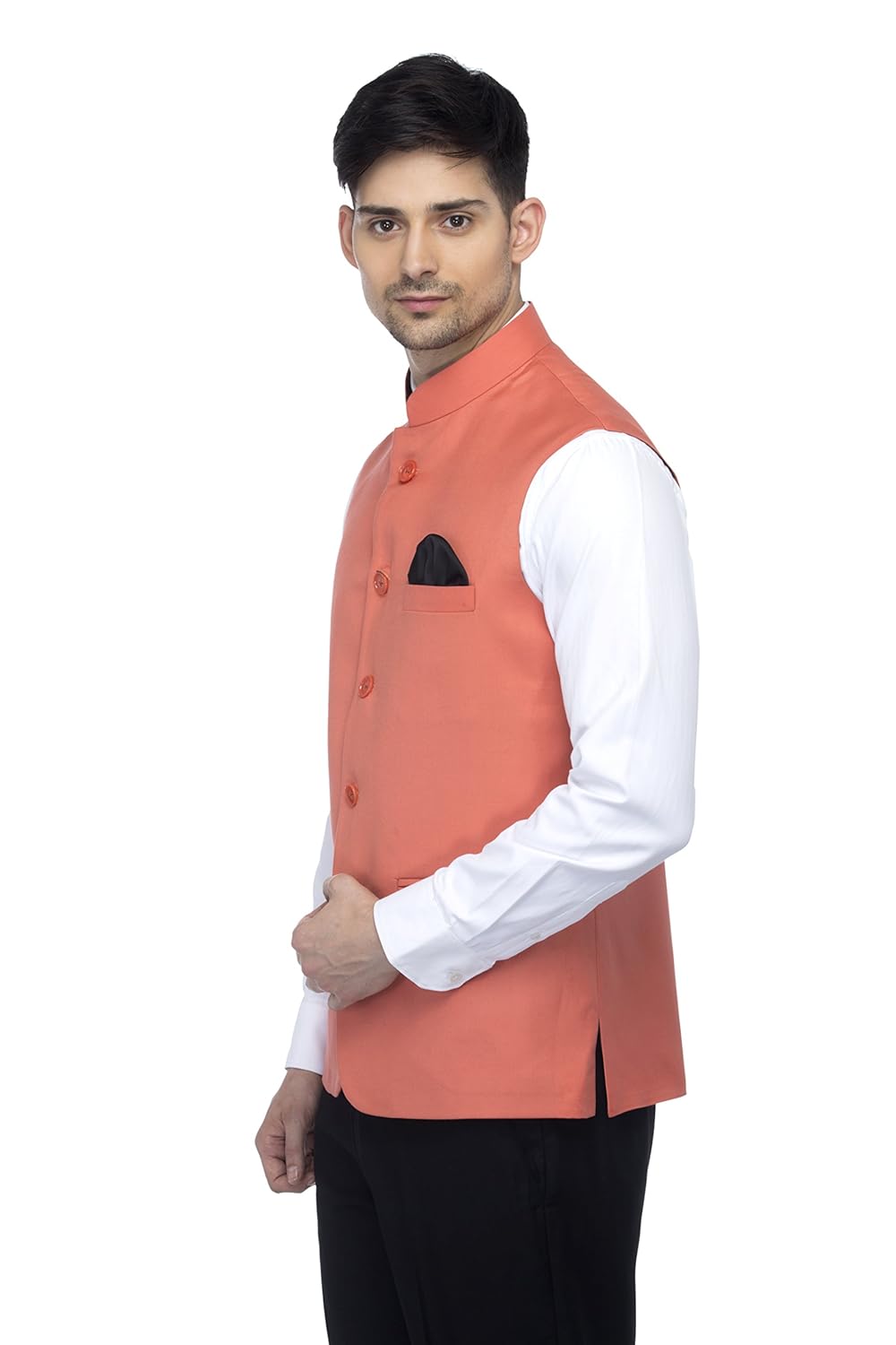 favoroski bandhgala sleeveless modi jackets ethnic men's wear