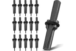 AMGSH 5/8" Rock Wedge and Feather Shims | 16PCS Concrete Marble Granite Rock Stone Splitting Hand Tools