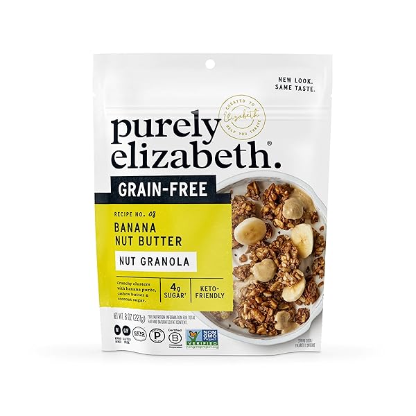 PURELY ELIZABETH, CEREAL GRANOLA BANANA, 8 OUNCE