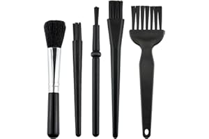 Qancekoo 5 PCS Mini Keyboard Cleaning Brushes Kit, PP Handle Nylon Anti Static Electronic Dust Cleaning Brush for Computer Ke