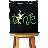 WCGXKO Family Vacation Merch Princess Tote Bag Fairytale Fans Shopping Bag Princess Merchandise (T black tote)